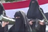 فیلم/ رژه نظامی زنان یمنی در صنعا