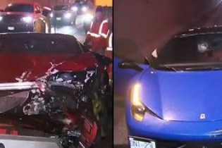 تصادف دو خودرو گرانقیمت در کانادا