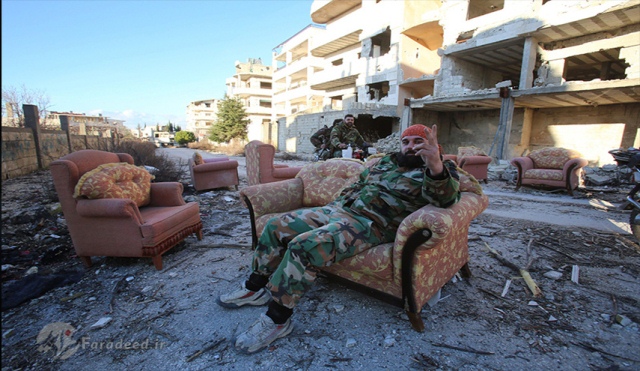 منطقه تحت کنترل نیروهای دولت سوریه در "سلما" سوریه.ژانویه 2016