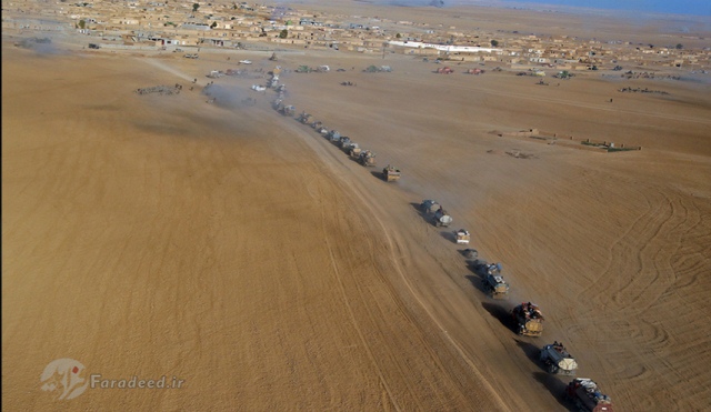 حرکت ستون نیروهای عراقی در مناطق عملیاتی موصل. نوامبر 2016