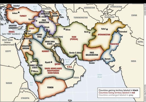 نقشه تجزیه غرب آسیا توسط چه کسی طراحی شد؟