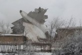 تصاویر/ سقوط مرگبار هوایپمای ترکیه بر روی خانه مردم