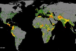 توزیع جغرافیایی حوادث تروریستی در نیم قرن اخیر