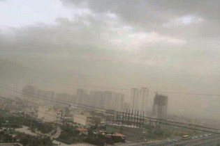 وقوع طوفان شدید در غرب تهران هم اکنون