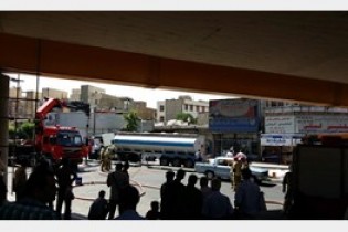 واژگونی وحشت آور تریلی حامل سوخت + تصاویر