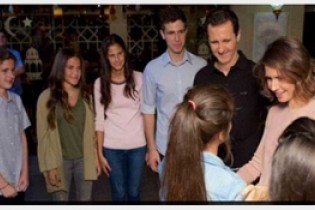 حضور بشار اسد و خانواده‌اش در مراسم افطاری + تصاویر