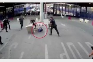 حمله مهاجر مراکشی چاقو به دست به افسران مرزی اسپانیا+تصاویر