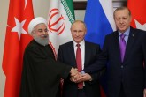 تصاویر/ اجلاس سه جانبه ایران، روسیه و ترکیه در سوچی