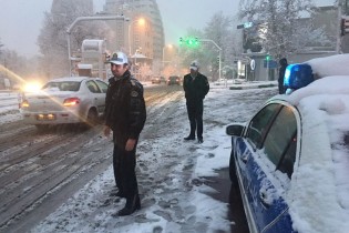 هشدار پلیس راهور در مورد بارش برف