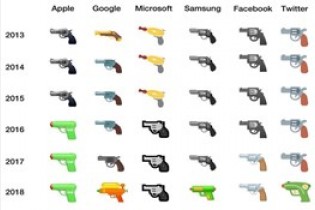 توییتر و گوگل شکلک اسلحه  را تغییر دادند