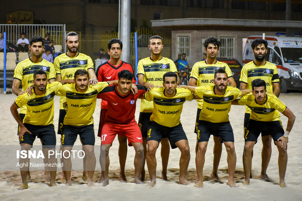 ترکیب تیم فوتبال ساحلی شهید جهان نژادیان آبادان در دیدار با تیم پارس جنوبی بوشهر