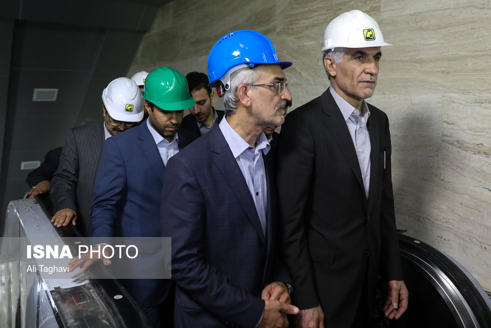 محمد علی افشانی و محسن سید آقایی در مسیر خط مترو ۷ تهران