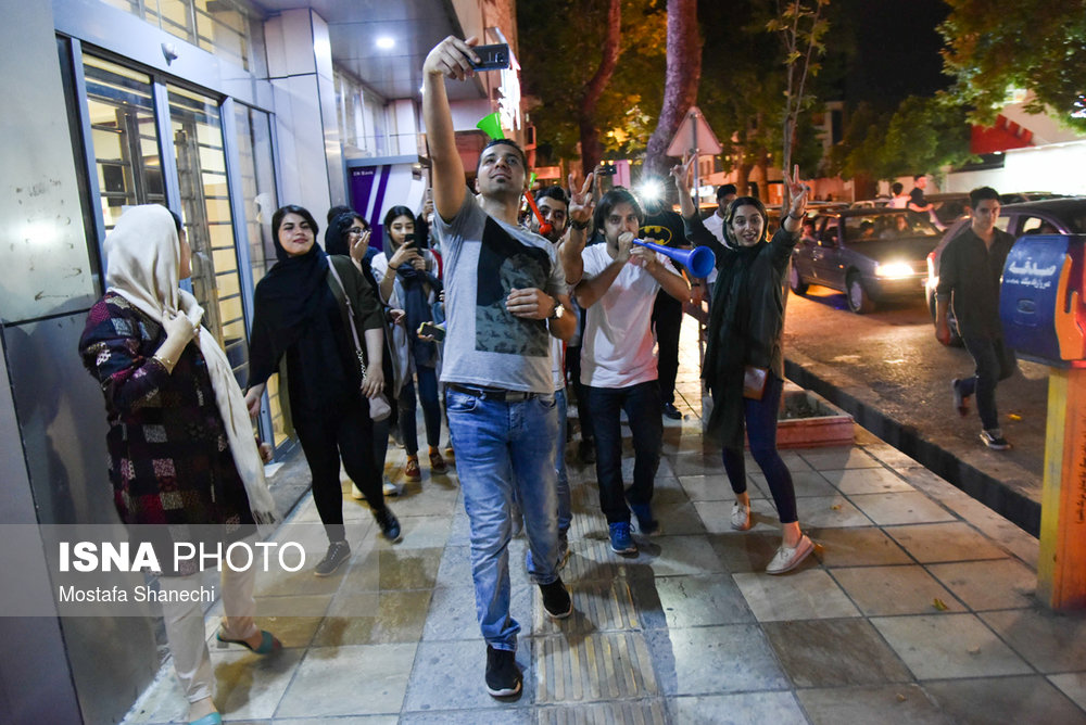 شادی مردم ساری پس از برد ایران مقابل مراکش