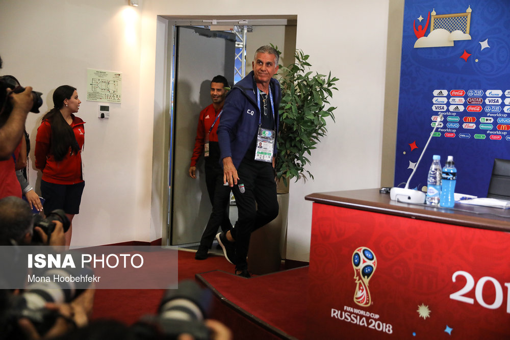 نشست خبری کارلوس کیروش و مسعود شجاعی قبل از بازی با اسپانیا
