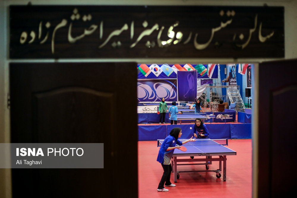 تمرین تیم ملی تنیس روی میز بانوان قبل از بازی های آسیایی