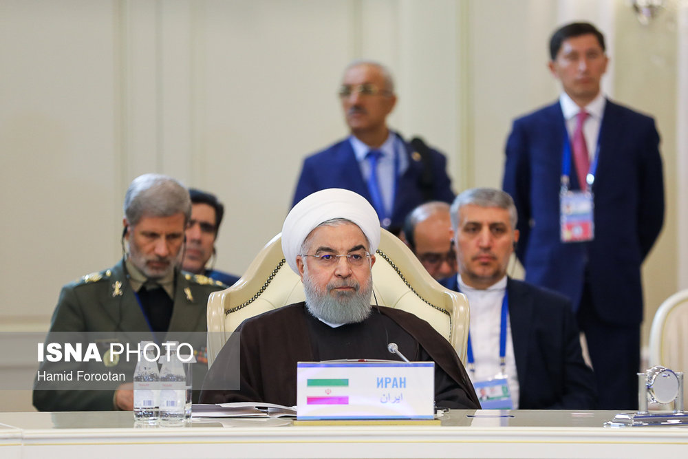 حسن روحانی، رییس جمهور و هیات همراه در اجلاس سران کشورهای ساحلی دریای خزر