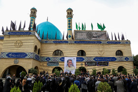مراسم تشییع پیکر صادق عبداللهی در مسجد بلال