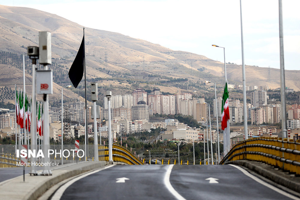 نمایی از بزرگراه شهید صیادشیرازی  شمال پیش از افتتاح و بهره برداری