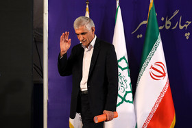 محمدعلی افشانی، شهردار تهران در مراسم افتتاح نیمه شمالی بزرگراه صیاد شیرازی تا بزرگراه ارتش