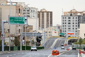 نمایی از بزرگراه شهید صیادشیرازی جنوب پیش از افتتاح و بهره برداری