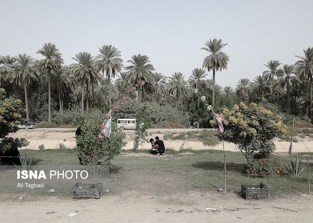 یکی از مسیر‌های بغداد به کربلا که در این ایام مورد استفاده زائرین قرار می‌گیرد.