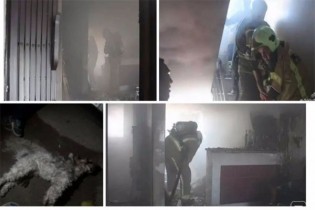 آتش سوزی در مجتمع مسکونی شهر گلستان/۵ نفر محبوس نجات یافتند