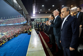 حضور  سلطانی فر،جهانگیری و اینفانتینو در دیدار پرسپولیس و کاشیما کاشیما آنتلرز - فینال لیگ قهرمانان آسیا