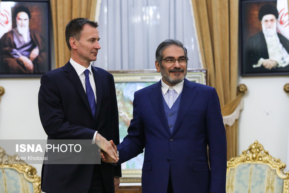 دیدار جرمی هانت وزیر امور خارجه انگلیس با علی شمخانی دبیر شورای عالی امنیت ملی