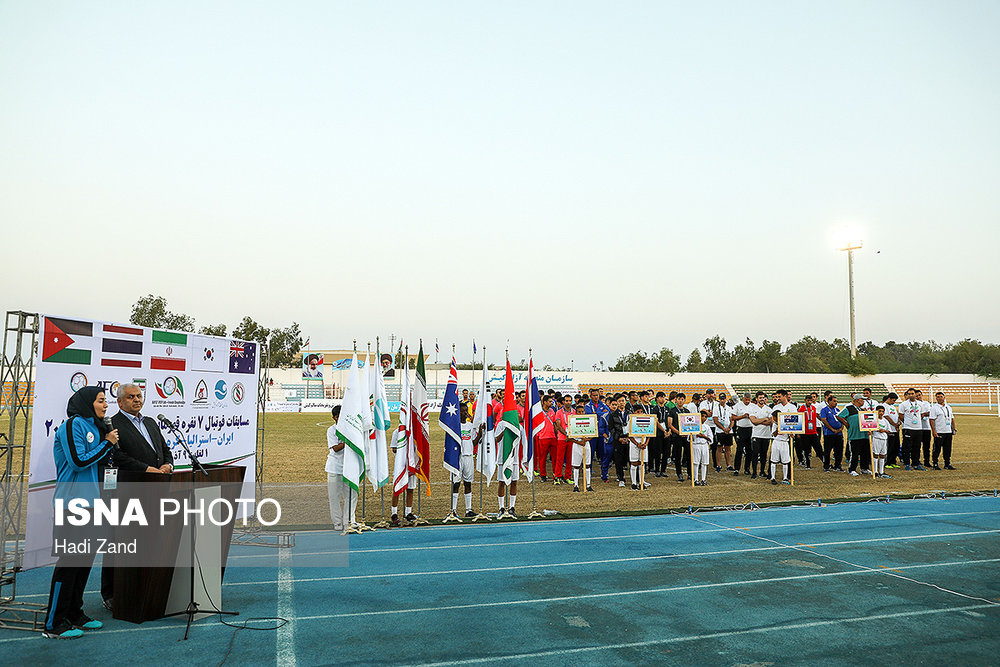 مراسم افتتاحیه اولین دوره مسابقات بین المللی قهرمانی فوتبال هفت نفره جانبازان و معلولین در جزیره کیش