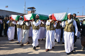 مراسم استقبال از ۷۲ شهید دوران دفاع مقدس در مرز شلمچه
