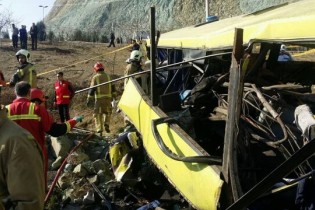 جزییات حادثه واژگونی اتوبوس دانشگاه آزاد
