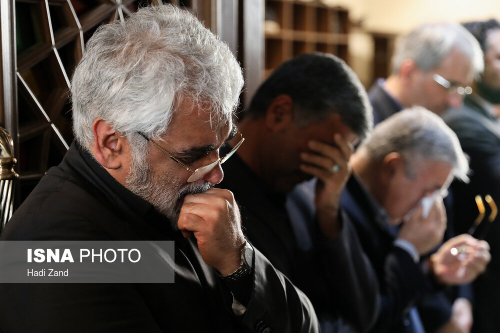محمد مهدی طهرانچی، رییس دانشگاه آزاد در مراسم یادبود جانباختگان حادثه این دانشگاه