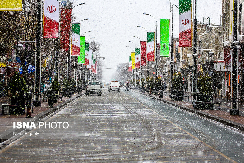بارش برف زمستانی در زنجان