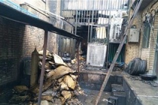 مصدومیت 7 کارگر در آتش سوزی یک کارگاه