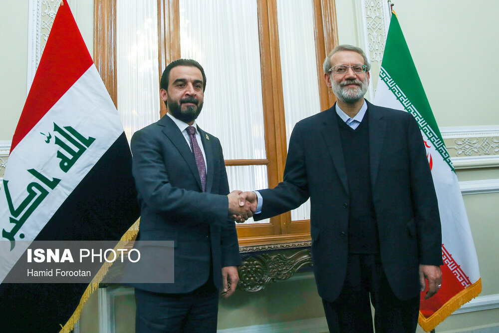 دیدار علی لاریجانی با محمد الحلبوسی رئیس مجلس عراق