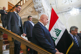 دیدار علی لاریجانی با محمد الحلبوسی رئیس مجلس عراق
