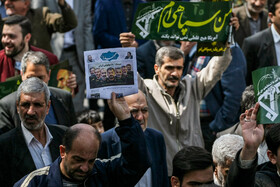 راهپیمایی نمازگزاران جمعه تبریز در حمایت از سپاه