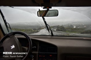 بارش باران در محور فیروزکوه/تردد در هراز روان است