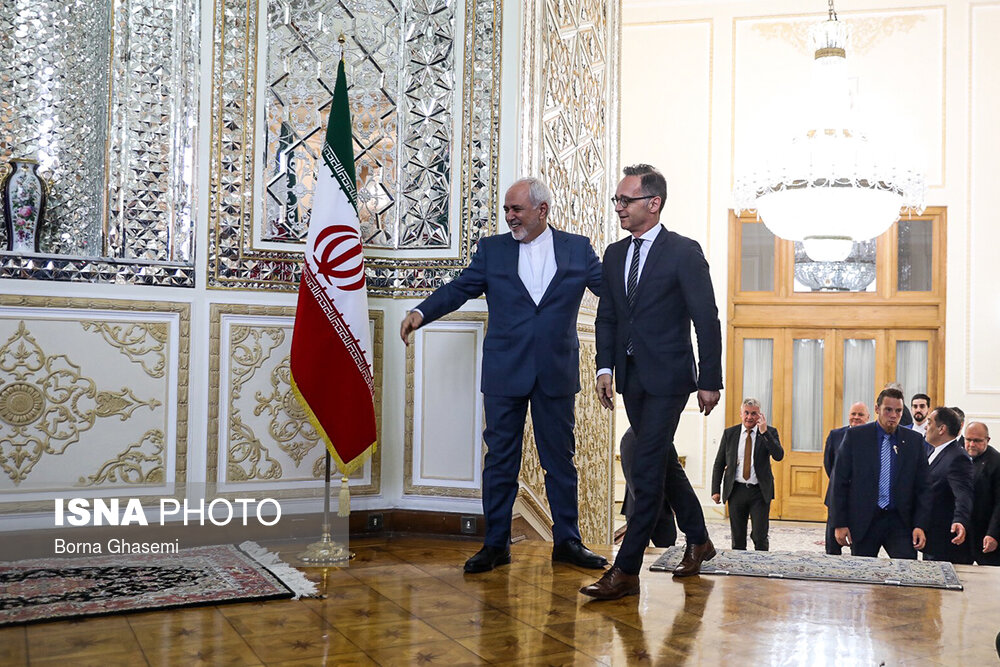 دیدارهایکو ماس وزیر امور خارجه آلمان با ظریف وزیر امور خارجه ایران