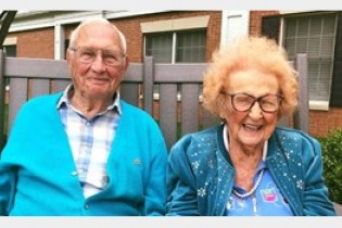 ازدواج زوج عاشق 100 ساله