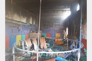 آتش سوزی در مهد کودک طبس