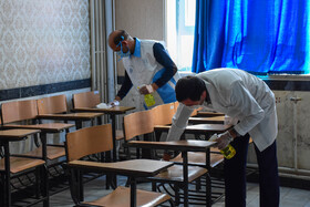 ضدعفونی کردن مدارس تبریز برای مقابله با کروناویروس