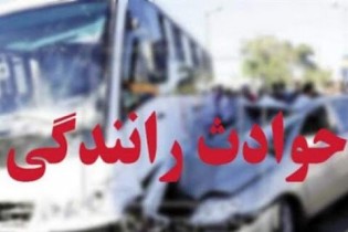 واژگونی اتوبوس تهران-میانه با ۴۰ سرنشین در البرز/فوت دو سرنشین