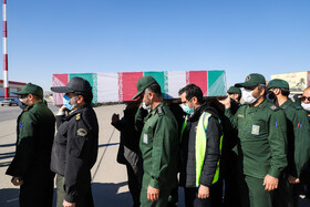 استقبال از پنج شهید گمنام در فرودگاه اصفهان
