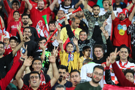 حضور هواداران پرسپولیس در مسابقه فوتبال پرسپولیس تهران - استقلال تاجیکستان