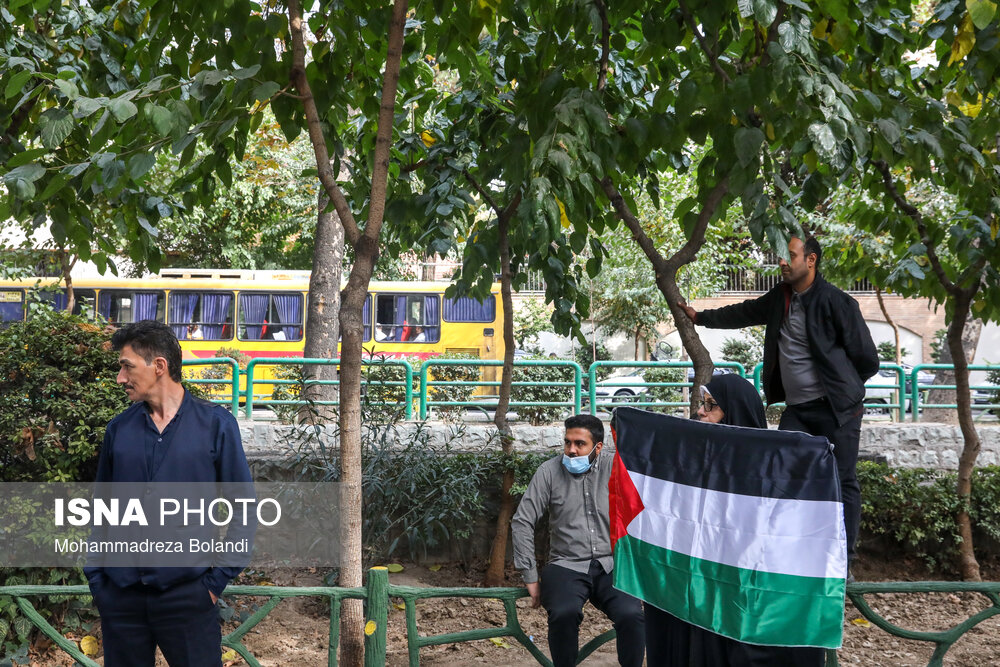 تجمع اعتراضی تشکل‌های ایثارگری در دفاع از مردم مظلوم فلسطین