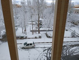بارش اولین برف پاییزی در شهرستان اهر