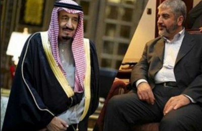 «خالد مشعل» با شاه عربستان دیدار کرد/ ادای نماز عید فطر در کنار ملک سلمان