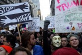 تصاویر/ چهارمین روز تظاهرات ضد ترامپ در آمریکا
