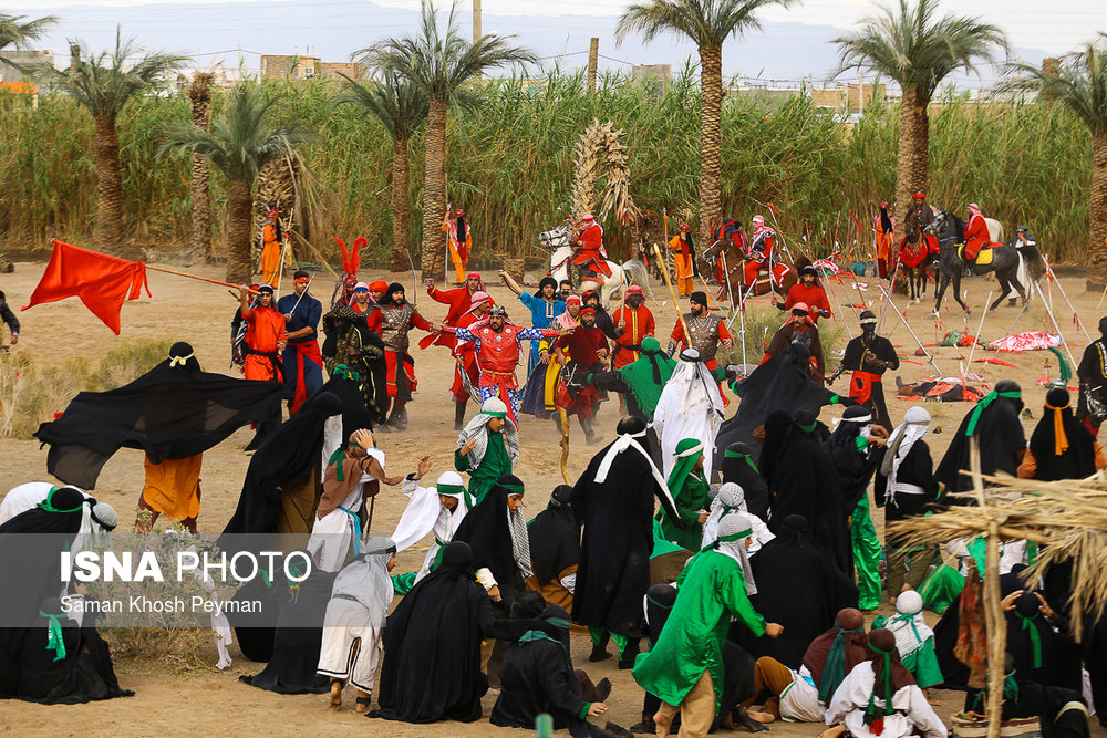 اجرای تعزیه امام حسین (ع) در روستای تاریخی اریسمان شهرستان نطنز استان اصفهان